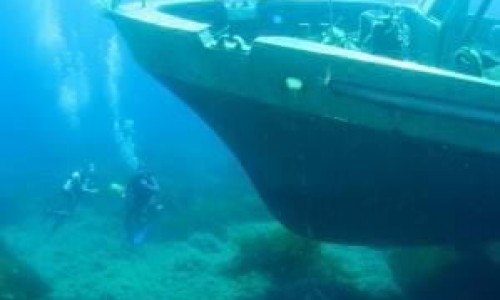 White star wreck diving site, Paphos, Cyprus