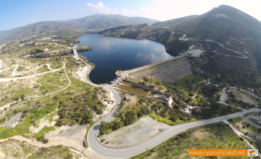 Germasogeia Dam aerial view