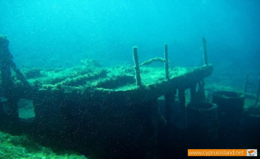 Vera K wreck diving site, Paphos, Cyprus
