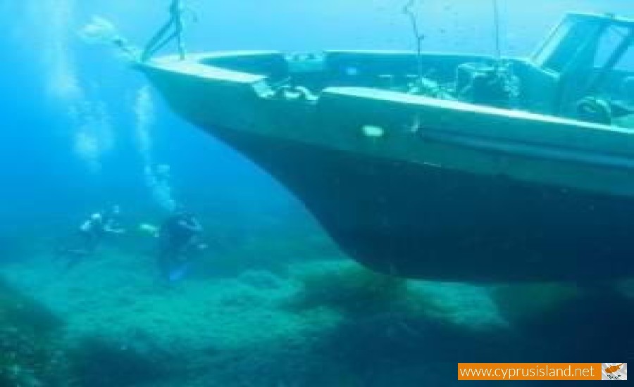 White star wreck diving site, Paphos, Cyprus