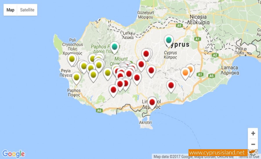 cyprus wine map