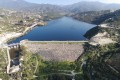 Germasogeia Dam aerial front view